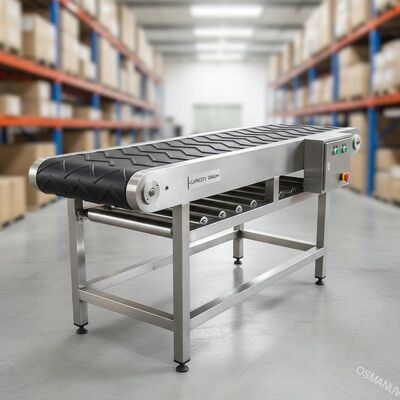 Cintura di trasporto con cintura di gomma in acciaio inossidabile Capacità 50 kg/h