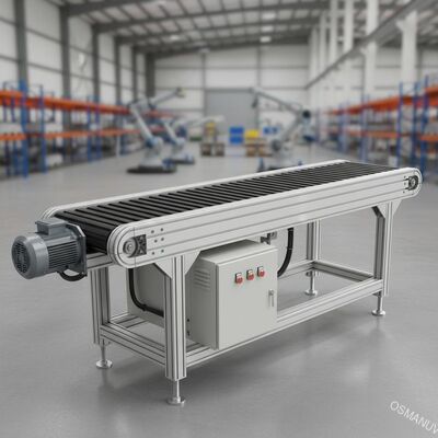 Sistema di trasporto a cinghia di controllo PLC 220V per automazione industriale