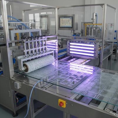 Linea di produzione di rivestimenti UV UV in incisione con colla UV per fogli acrilici di vetro