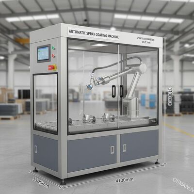1100 mm * 410 mm * 1100 mm Macchina di rivestimento automatico a spruzzo con 1,0-1,5 mm di diametro di pistola a spruzzo
