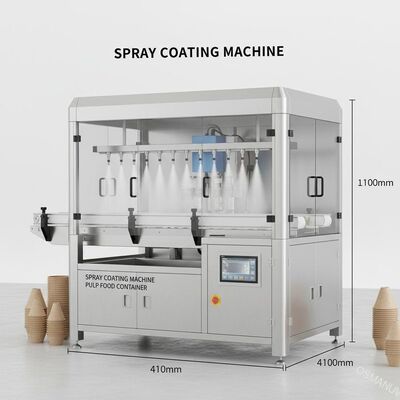 1100 mm * 410 mm * 1100 mm Macchina per rivestimento a spruzzo per contenitori di pasta alimentare