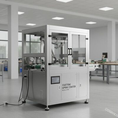 Macchina per rivestimento a spruzzo personalizzata con dimensioni e alimentazione AC220V/50HZ