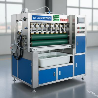 90% di efficienza di rivestimento attrezzature di rivestimento a rulli 20m/min pressione dell'aria 0,6Mpa