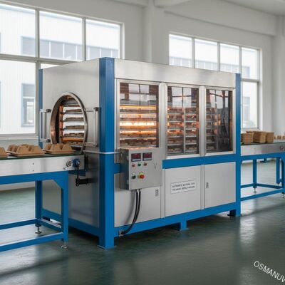 Asciugatrice industriale automatica a gas naturale per stampaggio di polpa di carta di bambù