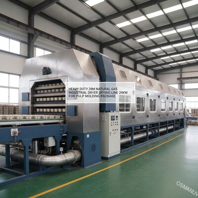 Linea di asciugatura per asciugatrici industriali a gas naturale da 28 m 24 kW per il pacchetto di stampaggio della pasta