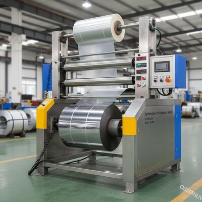 Macchina per laminare pellicole in acciaio inossidabile 25 kW Potenza 30m/min