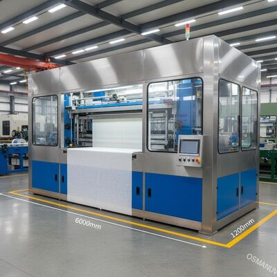 Macchina di rivestimento per tende resistente con dimensioni di 6000 mm × 2200 mm × 1400 mm