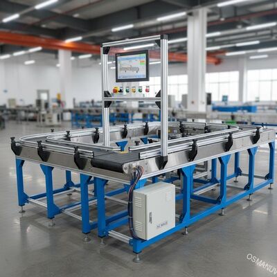 Sistema di trasporto a nastro automatico con sistema di controllo PLC
