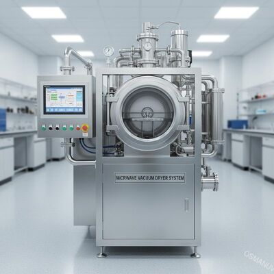 Sistema di asciugatrice a vuoto a microonde controllata PLC con costruzione in acciaio inossidabile