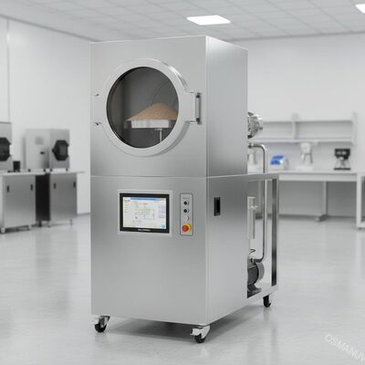 Apparecchiature per l'essiccazione a vuoto a microonde in acciaio inossidabile con controllo PLC per materiali sfusi