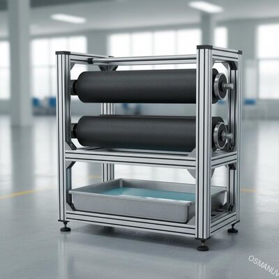Larghezza massima del rivestimento 1000 mm Attrezzature per rivestimento a rulli con un diametro di rulli da 200 a 400 mm