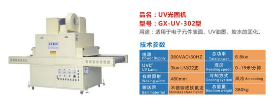 Macchina di trattamento UV di 6.8KW 15m/Min Stop Switch Reflective/sistema di trattamento principale uv