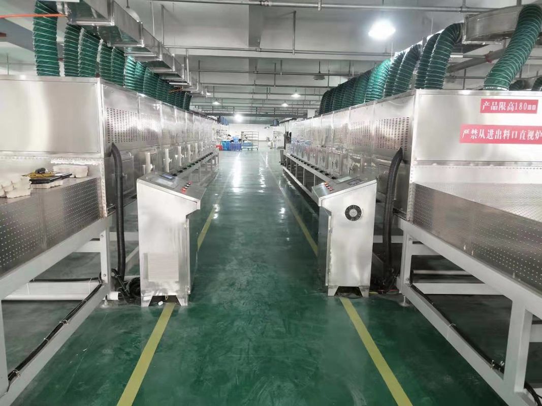 Forno per l'essiccazione a microonde industriale con riscaldamento volumetrico continuo a cinghia e potenza personalizzabile