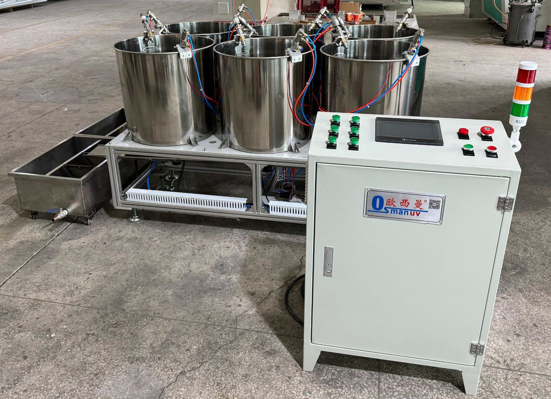 Sistema rotativo di rivestimento a 6 posizioni di precisione per imballaggi alimentari in polpa stampata - Controllo uniforme dello spessore del film