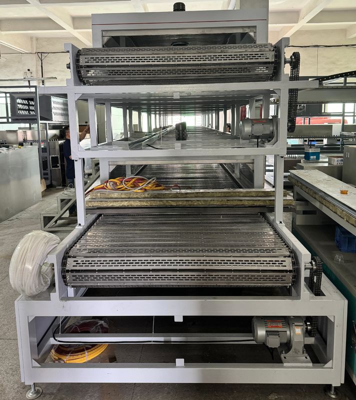 Doppia strato di gas naturale macchina di asciugatura industriale in acciaio inossidabile perforazione catena di piastra cintura per la polpa muffa bottiglia utensili da tavola High End pacchetto industriale