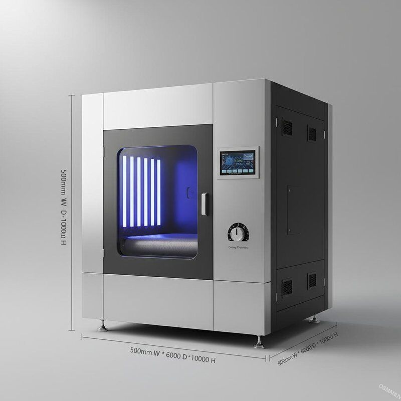 PLC Control UV Curing Machine 0,2-50 mm Spessore di cura 500 mm * 600 mm * 1000 mm Dimensioni