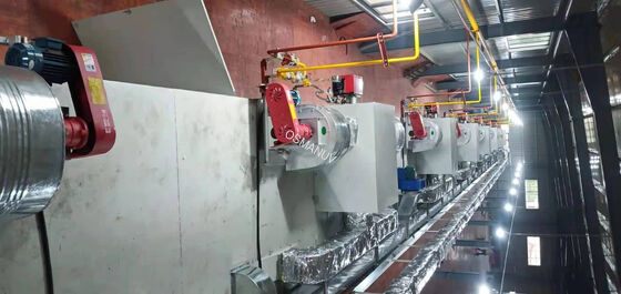 Heavy Duty 28m Natural Gas Industrial Dryer Drying Line 24kw For Pulp Molding Package