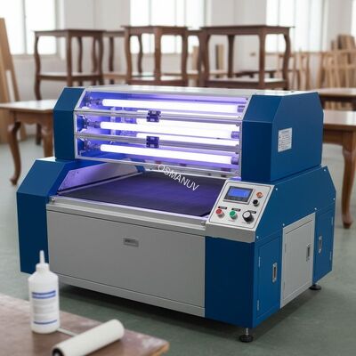 3-Lamp High-Power Instant UV Curing Machine for Wooden Furniture Coating with UV Varnish