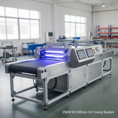 25KW W1320mm Two Lamps Uv Light Curing Machine Conveyor Systems