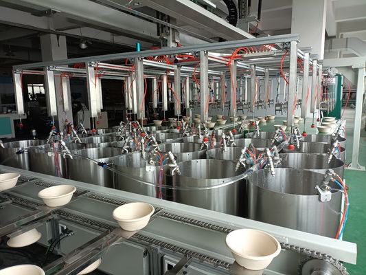 Linea di produzione di rivestimento a spina a base rotante ad assorbimento a vuoto di polpa stampata